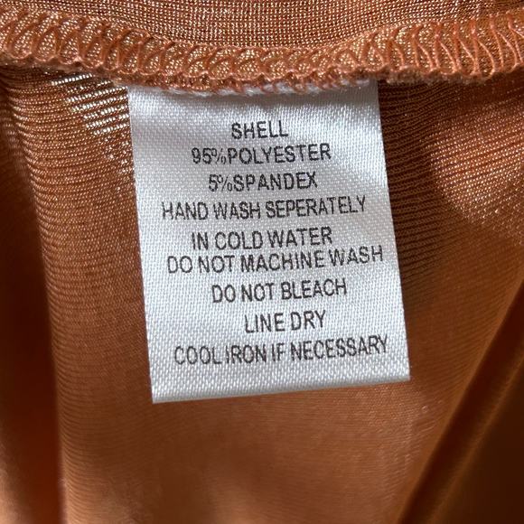 Isalis Dress Midi Button Down Front Split Back Long Sleeve V Neck Ruched Size S - Picture 8 of 11